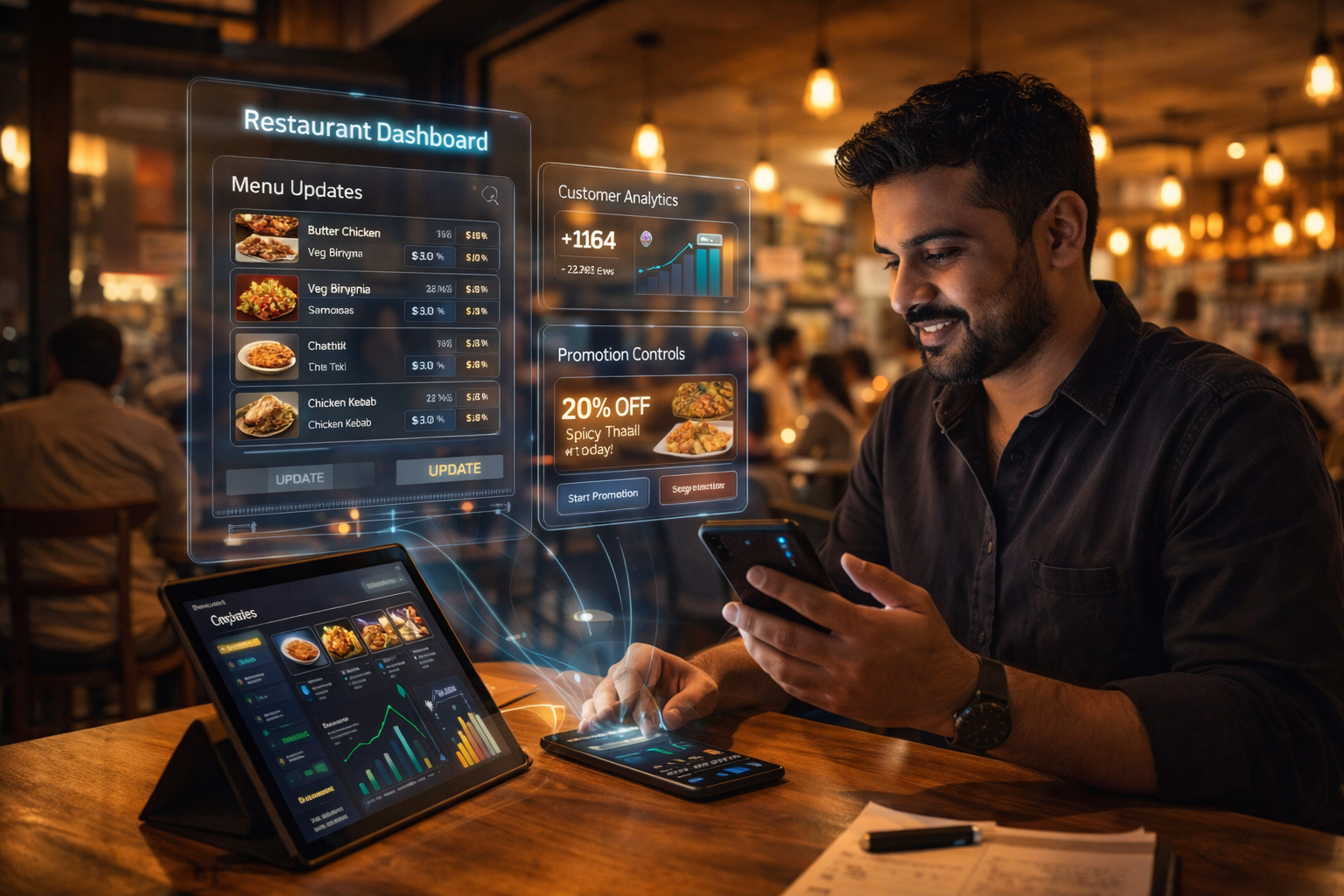 Restaurant dashboard